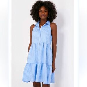 Tuckernuck Blue Seersucker Sailor Dress POMANDER PLACE Size M